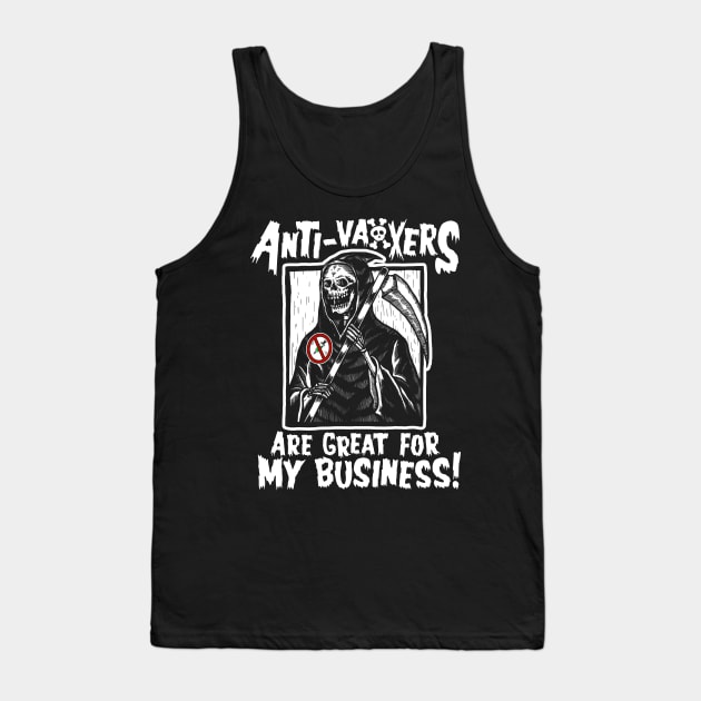 Pro Vaccine Tshirt | Grim Reaper Tank Top by teepublicdesigns